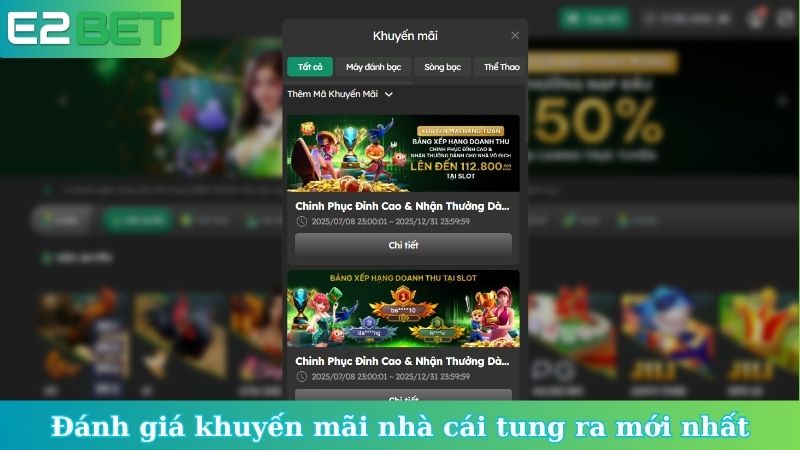 Đánh giá khuyến mãi nhà cái tung ra mới nhất