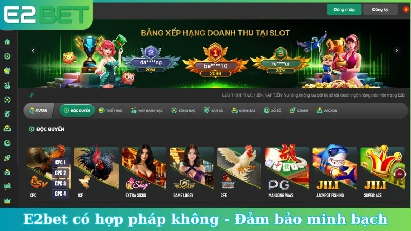 E2bet có hợp pháp không